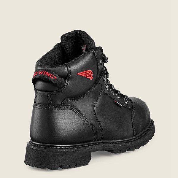 Red Wing Mens Safety Boots - Truwelt - 6-inch Waterproof Toe - Black - KDB864057